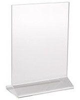 Upright 2-Sided Bottom Loading Display Frames in Acrylic, Plexiglas, Plexiglass, Lucite, Plastic