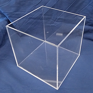 5-Sided Cube in Acrylic, Plexiglas, Plexiglass, Lucite, Plastic