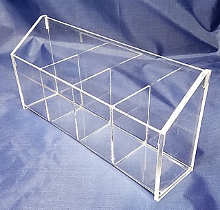 Clear Acrylic 4 Compartment Divided Rack