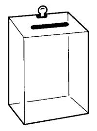 BB675 Plexiglas, Acrylic, Lucite and Plastic Locking Ballot Box, Comment Box or Suggestion Box