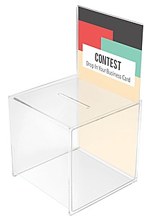 BB8NL Plexiglas, Acrylic, Lucite and Plastic Ballot Box, Comment Box or Suggestion Box