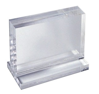 Clear Acrylic Deluxe Block Frames with Base in Lucite or Plexi