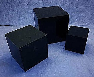 Black Acrylic 5-Sided Cubes