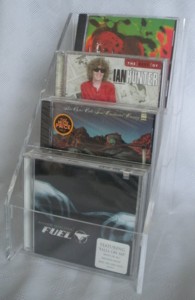 CD4x3  Clear acrylic CD/DVD display shelf