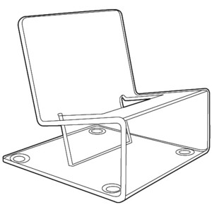 Acrylic Cellphone Easels and Easel displays, J-stands, Plexiglas, Plexiglass, plexi, Lucite and Plastic