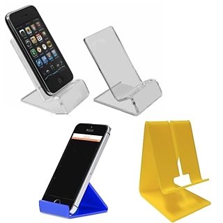 Clear and Colored Cell Phone Easel Stands