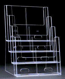 CH4x8.5  4 Pocket Countertop Brochure Holder