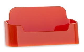 Orange Molded Styrene Business Card Holder