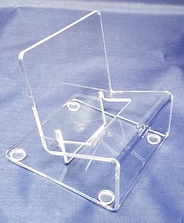 CPE5 Cellphone Easel Made from Clear Plexiglas, Plexiglass, or Plastic