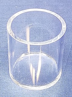Clear Acrylic Round Cylinder Ring Riser in Plexi or Lucite