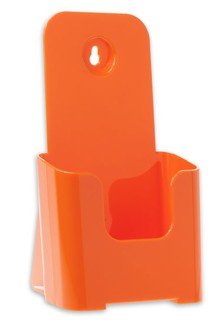 Orange Countertop Wallmount Brochure Literature Holder Model CW4-O