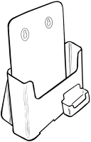 CW8.5BC Single Pocket Countertop and Wallmount Brochure Holder with Business Card Pocket