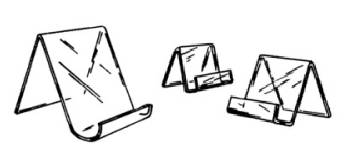 Acrylic Easels and Easel displays, J-stands, Plexiglas, Plexiglass, plexi, Lucite and Plastic