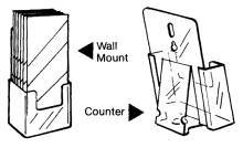 Versatile Countertop and Wallmount Brochure and Literature Holders