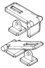 AD-Hasp  Hasp attachment for Plexiglas, acrylic and plastic frames, brochure holders, displays and custom displays