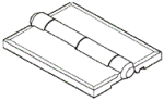 AD-Hinge Hinge attachment for Plexiglas, acrylic and plastic frames, brochure holders, displays and custom displays