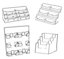 Multiple Business Card Holders in Acrylic and Plastic, Plexi, plexiglass, plexiglas, lucite