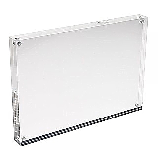 Clear Acrylic Deluxe Magnetic Block Frames in Lucite or Plexi