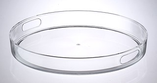 Clear Molded Styrene Round Circular Tray