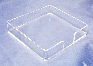 Clear Acrylic Memo Holder for Scratch Pads, Memos, Sticky Notes, and More - Made From Plexiglas, Plexiglass, Lucite, Plastic