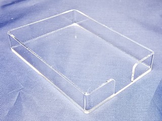 Clear Acrylic Memo Holder for Scratch Pads, Memos, Tip Tray, and More - Made From Plexiglas, Plexiglass, Lucite, Plastic