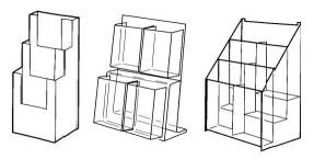 Multiple Pocket Acrylic and Plastic Brochure and Literature Holders, Plexi, plexiglass, plexiglas, lucite