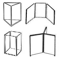Plexiglas, acrylic and plastic multiple panel frames, book frames, propeller frames, signholders, plexi, plexiglass, lucite