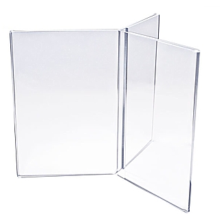 Propeller Style 6 Panel Photo Display Frames in Acrylic, Plexiglas, Plexiglass, Lucite, Plastic