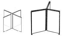 Propeller Style Photo Display Frames in Acrylic, Plexiglas, Plexiglass, Lucite, Plastic