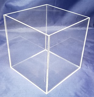 Clear Acrylic Tall Cubes and Boxes in Plexiglas, Plexiglass, lucite and plastic