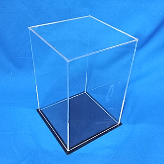 Clear Acrylic Display Case with Black Base
