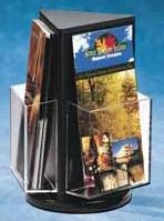 Black Acrylic Rotating Brochure and Literature Holders and displays, Plexiglas, Plexiglass, plexi, Plastic, lucite