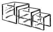 Clear Acrylic Square U Risers, Plexiglas, plexiglass, lucite and plastic display