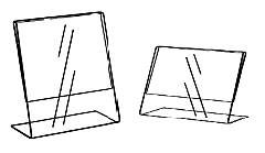 Slant Back Easel Display Frames in Acrylic, Plexiglas, Plexiglass, Lucite, Plastic