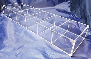 Clear Acrylic Muti Section Divided Compartment Organizer Racks, Trays and Bins