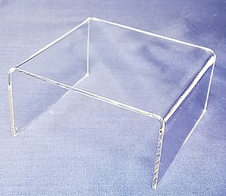 Clear Acrylic 1/8 Thick Short Square U Risers