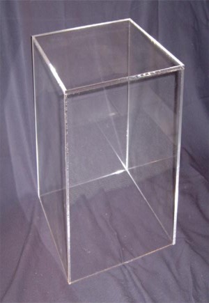 Tall Acrylic Cubes and Boxes, Plexiglas, Plexiglass, lucite and plastic
