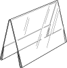 Plexiglas, acrylic and plastic tent frames, table tent, signholders, plexi, plexiglass, lucite