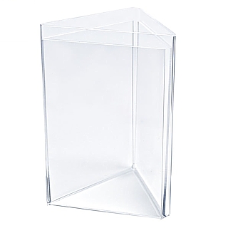 Clear Acrylic Tri-Panel 3 Panel Photo Frames and Menu Holders in Plexic, Plexiglas, Plexiglass, Lucite and Plastic