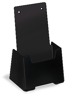 Black Ship Flat Fold Up Countertop or Wallmount Brochure Literature Holder Model VFH4-BK