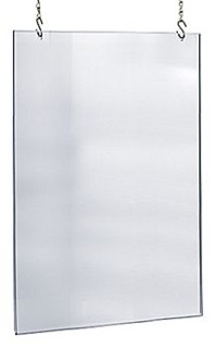 Wallmount Sign Holder Display Frames with Holes in Acrylic, Plexiglas, Plexiglass, Lucite, Plastic