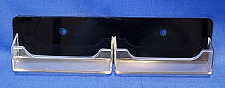 2 Pocket Clear Acrylic Business Card or Gift Card Holder For Mounting to the Wall