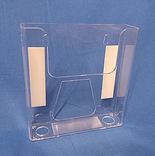 Wallmount Brochure Literature Holder Model WH650CT with Tape Applied