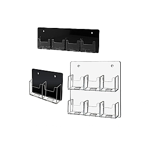 Clear Acrylic Wallmount Vertical Gift Card and Business Card Holders