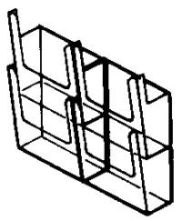 Wallmount Literature Rack model WS2x2