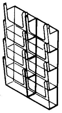 Wallmount Literature Rack model WS2x4