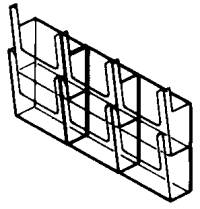 Wallmount Literature Rack model WS3x2