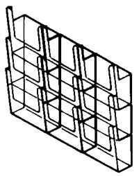 Multiple Pocket Magazine and Literature Brochure Holders, Plexiglas, Plexiglass, Lucite, Acrylic, Plexi and Plastic