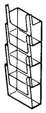 Wallmount Literature Rack model WS4