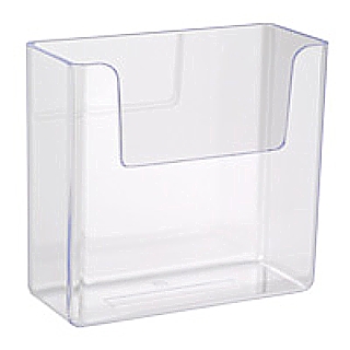 Wallmountable Literature Pocket Holders in Acrylic, Plexiglas, Plexiglass, Lucite, Plastic